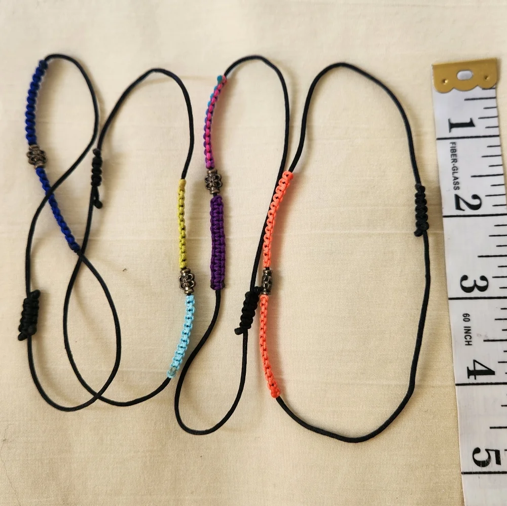 Adjustable Bracelet Handmade Braided Bracelet 4 Pieces  Unisex #01